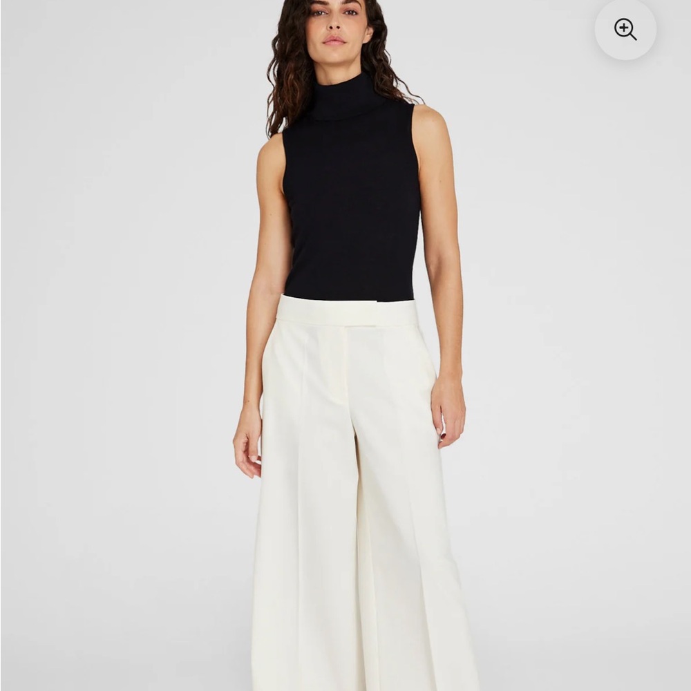 Club Monaco Heather Grey Wide-Leg Trousers